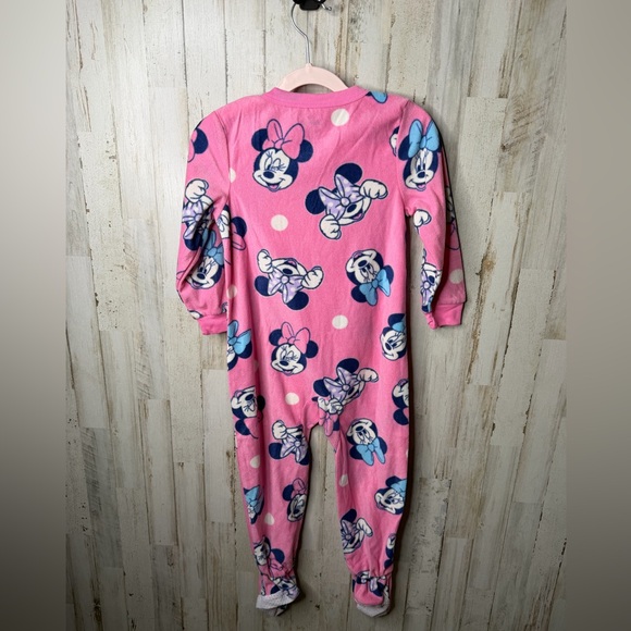 Disney Minnie Mouse Pink and Blue Kids Footie - Picture 2 of 3